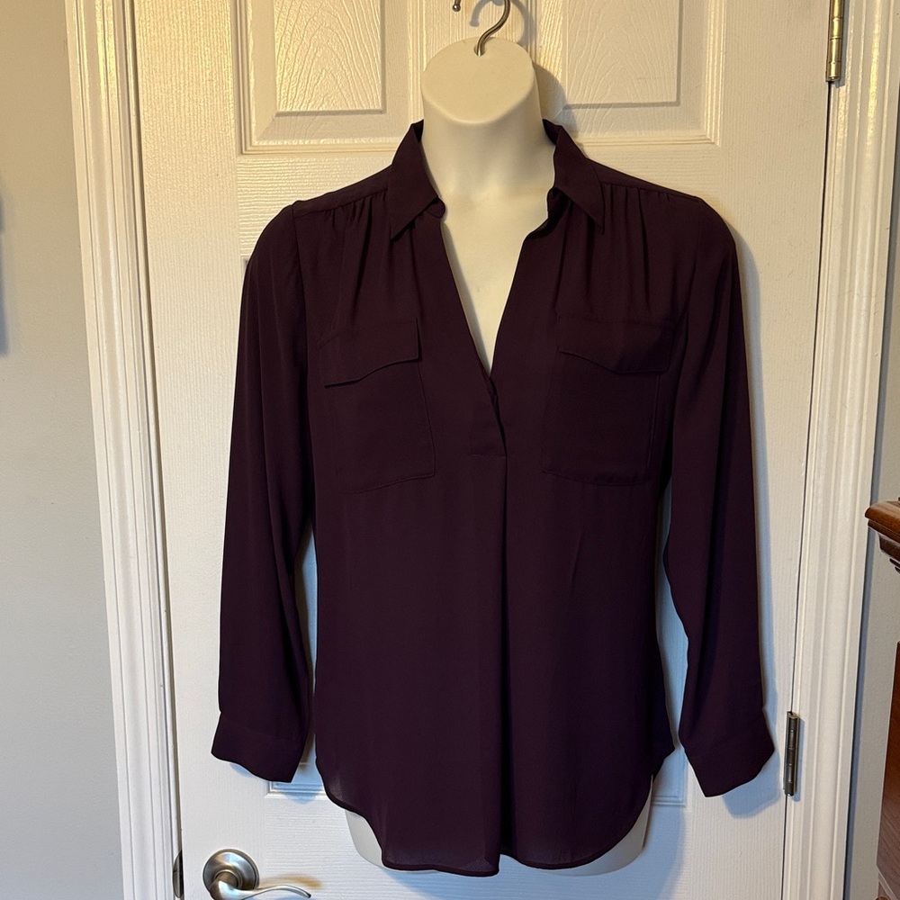 Ann Taylor Deep Purple Blouse